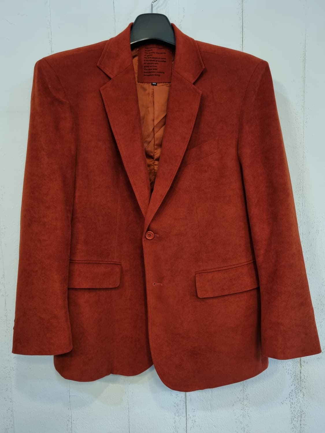 스웨이드 콤비 자켓 105 러스티오렌지 상품이미지2