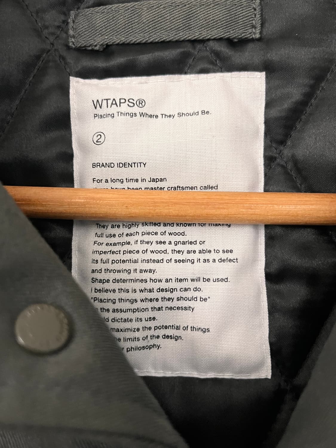 17aw) WTAPS 더블탭스 유닛자켓 2사이즈(100정도) 상품이미지3