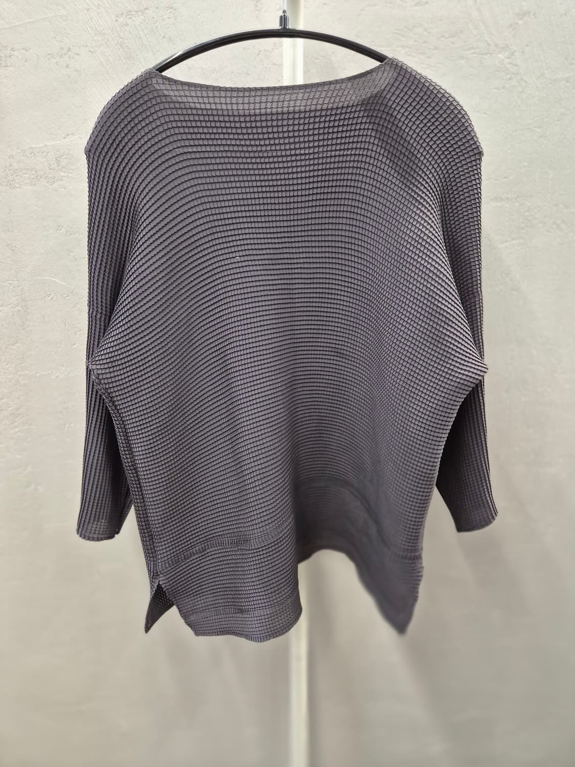 플리츠 7부 티셔츠 차콜 F 상품이미지3