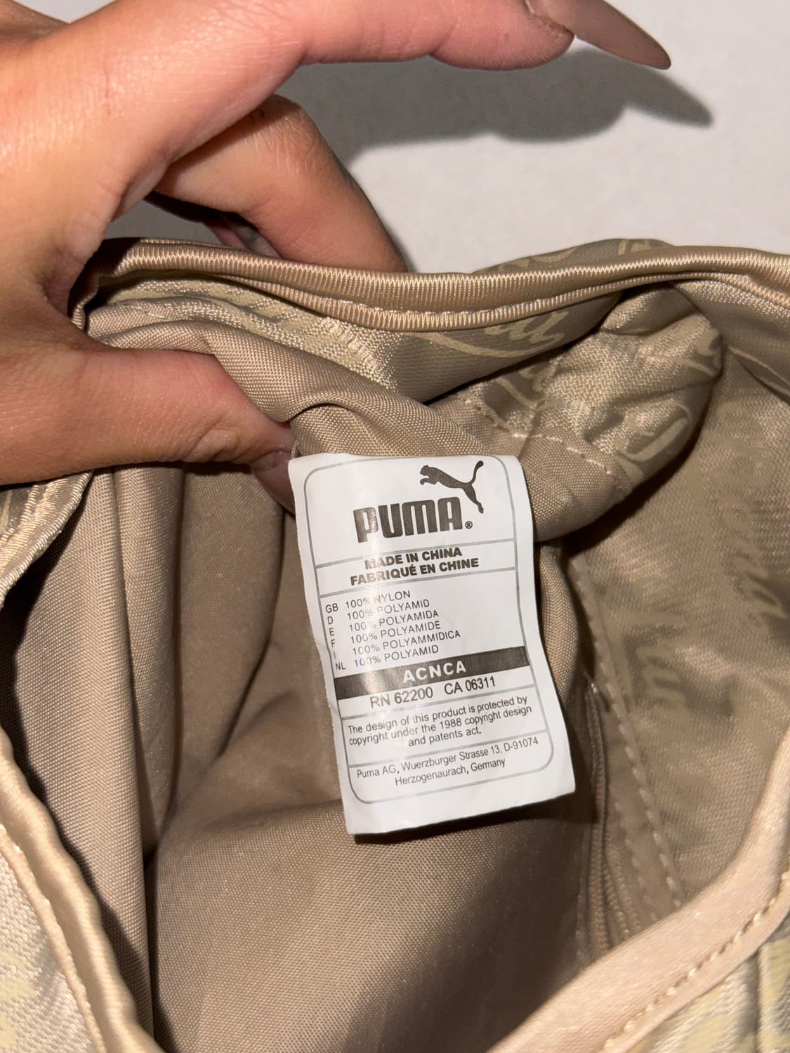 Puma beige logo pattern shoulder bag 상품이미지6