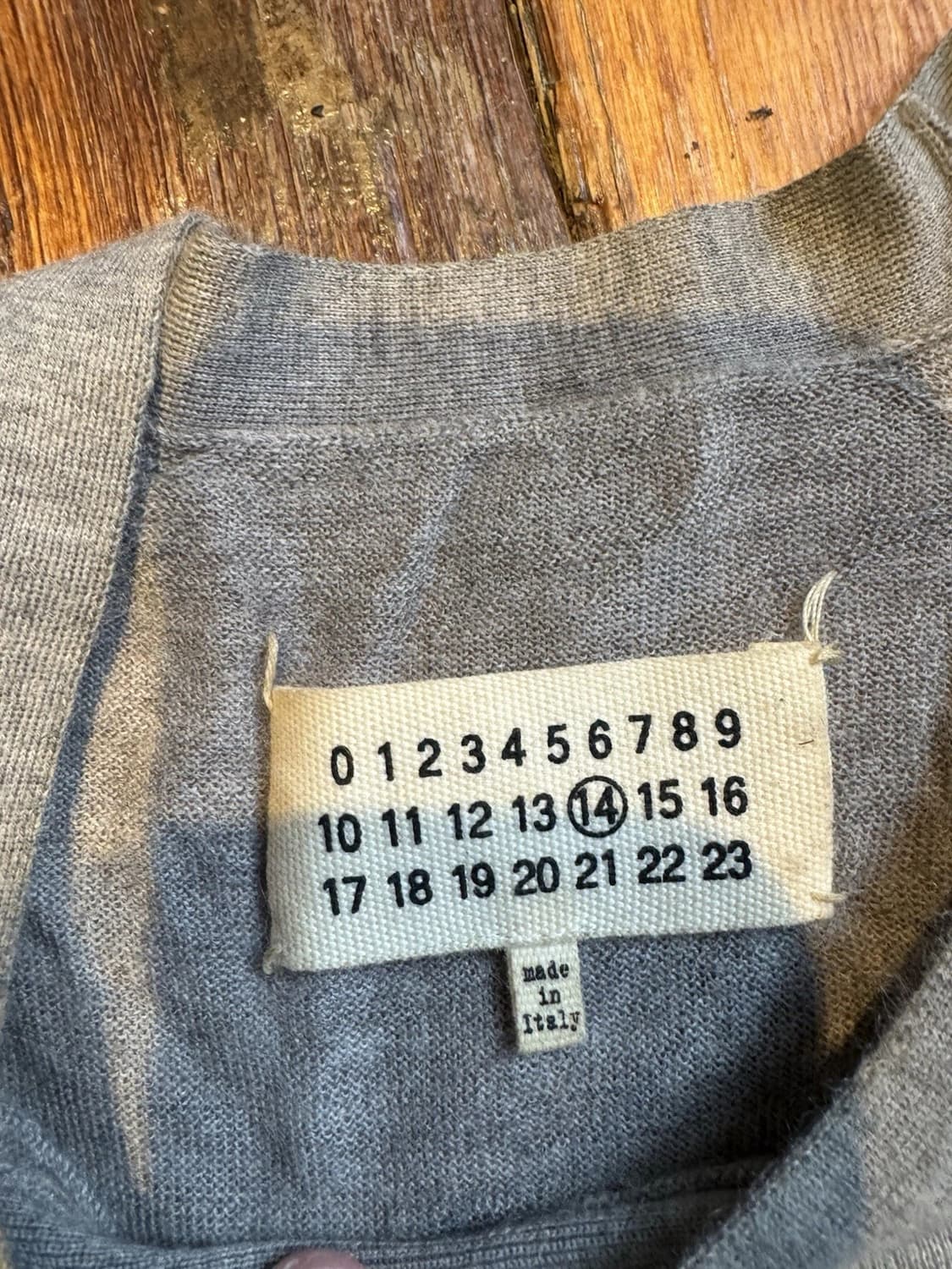 메종 마르지엘라 회색 래글런 슬리브 스웨터 상품이미지2