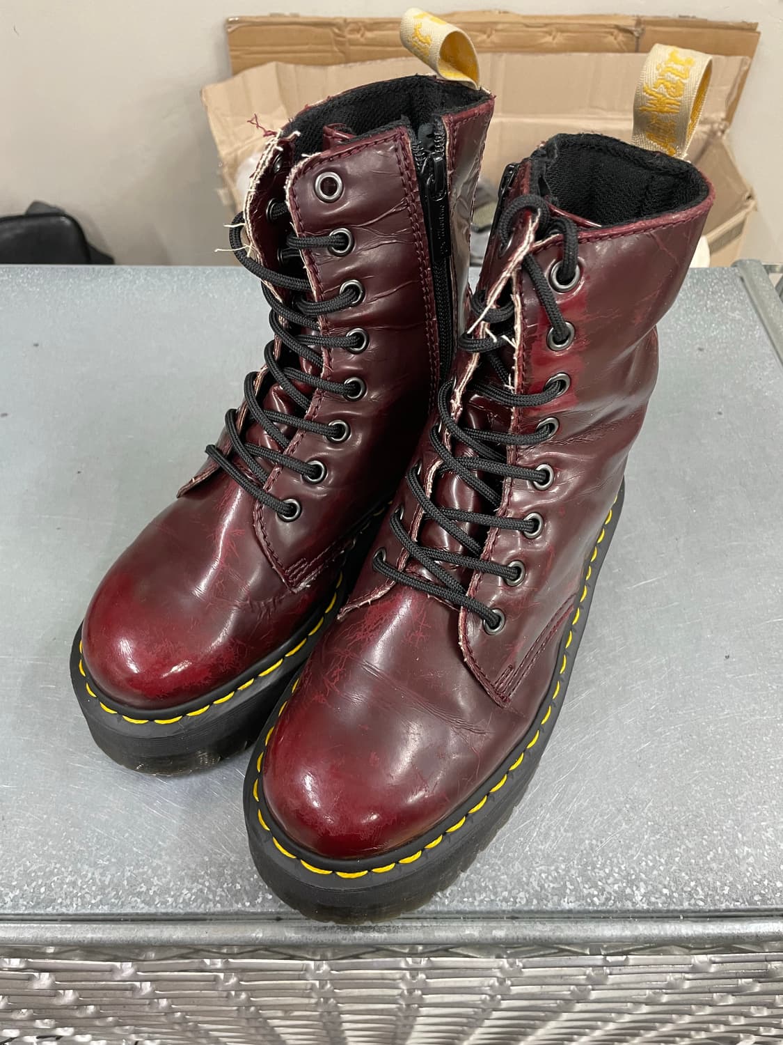 닥터마틴 제이든 부츠 버건디 uk3 상품이미지2