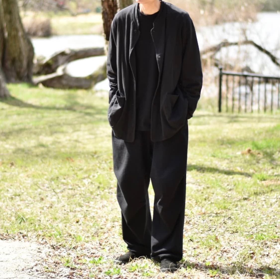 [2] 코모리 코튼 저지 스탠드 카라 자켓 상품이미지2