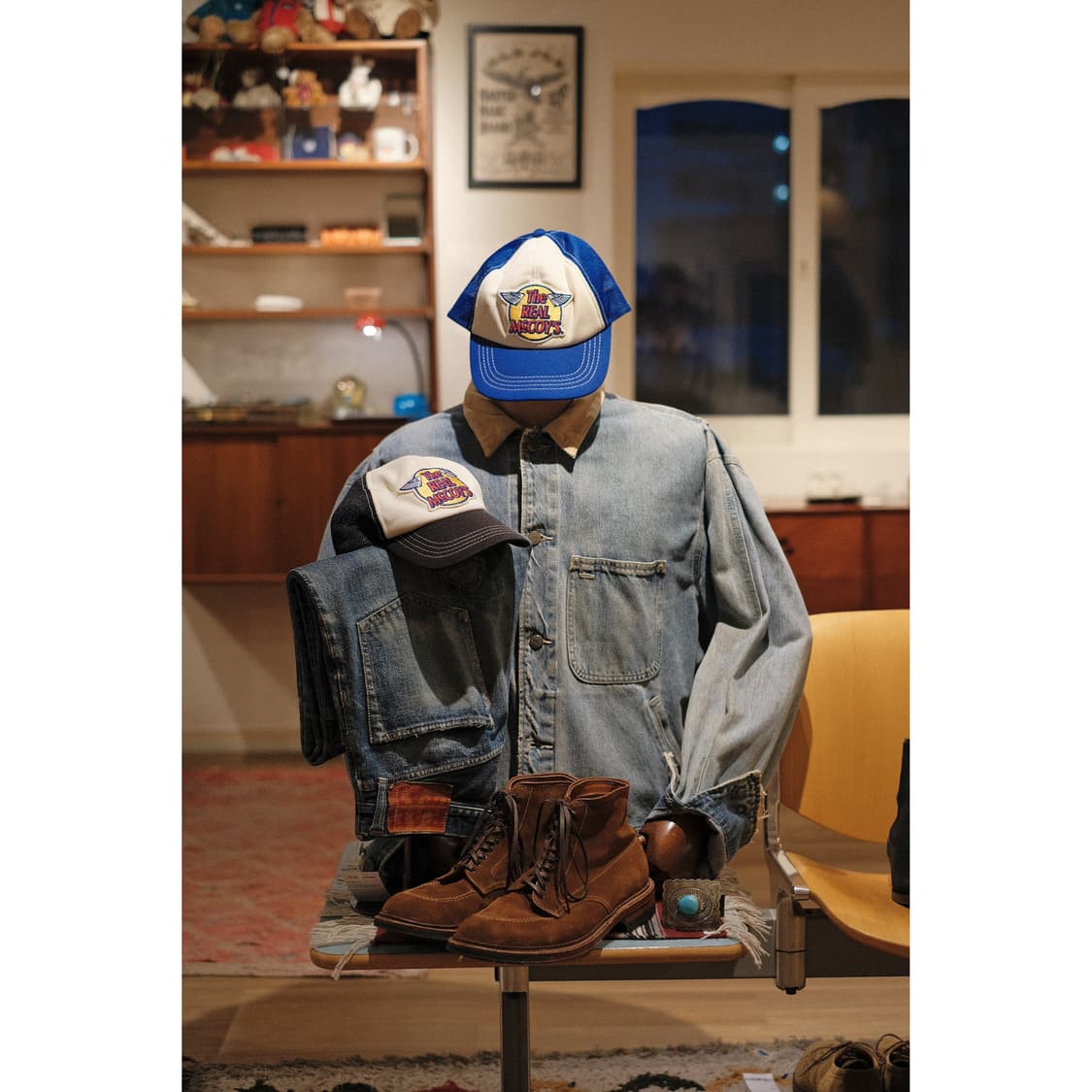 리얼맥코이 트러커캡 블루 상품이미지2