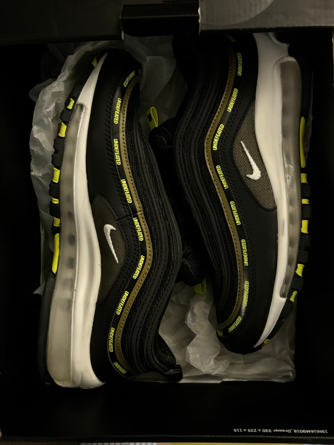 나이키 에어맥스 97 언디피티드 블랙/형광 250 상품이미지1