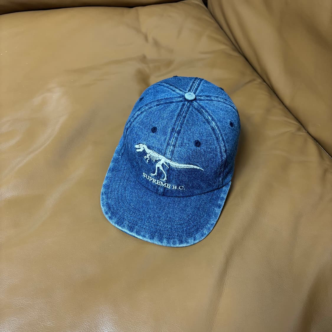 Supreme 슈프림 쥬라기 워시드 데님 6패널 볼캡 모자 (Denim) 상품이미지1