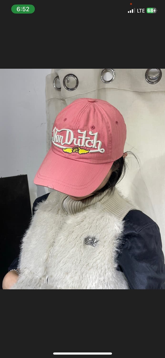 본더치 핑크 볼캡 모자 상품이미지2