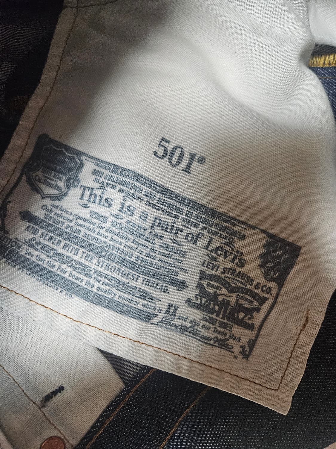 리바이스 501 생지 데님 팬츠 32x32 (스트레이트핏) 상품이미지6