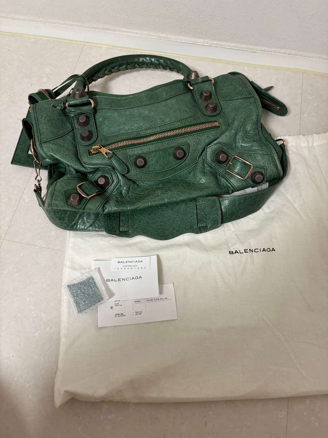 발렌시아가 모터 시티백 그린 상품이미지7