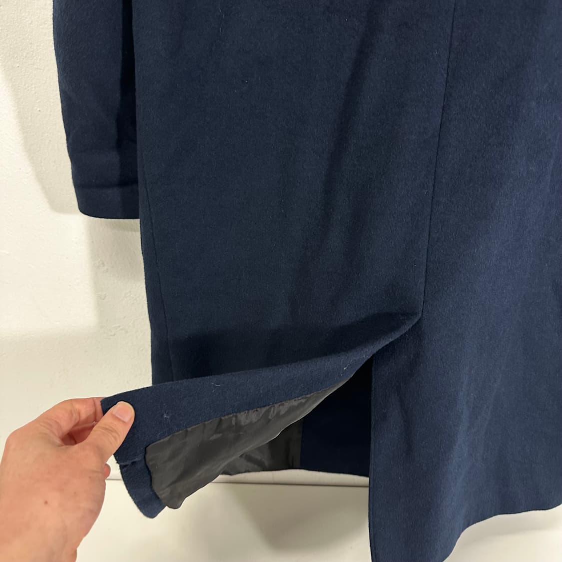 우먼FREE 스튜디오톰보이 네이비 울 더블코트 상품이미지6