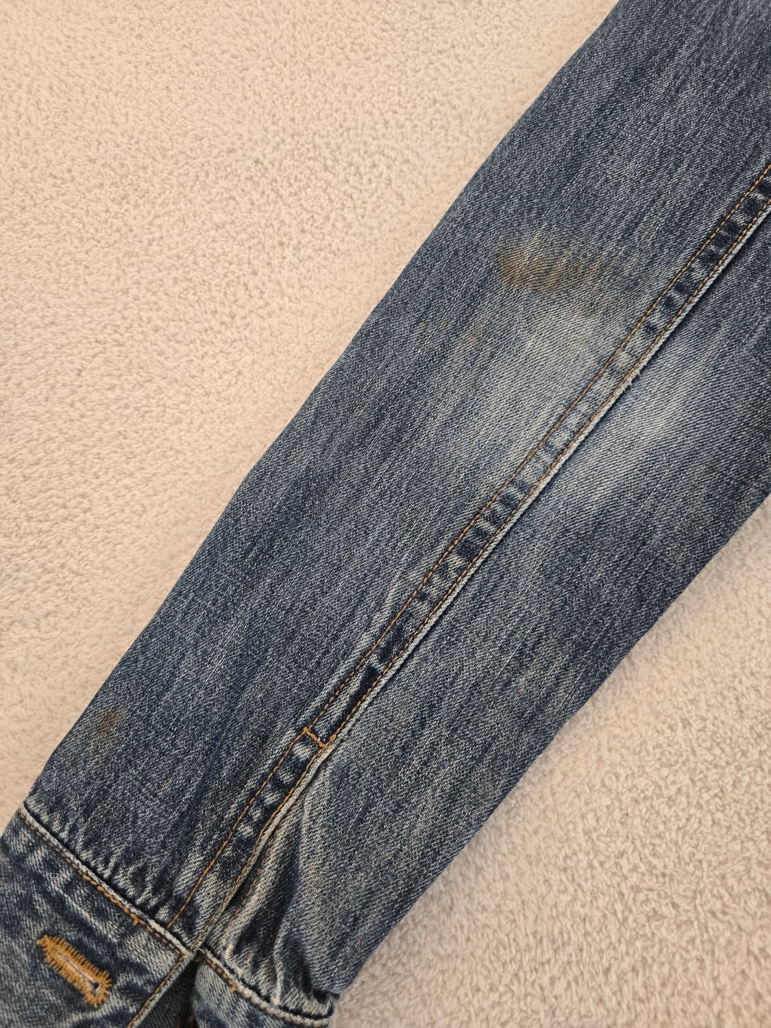 디스퀘어드 데님 자켓(연청) 소뿔 레드지퍼 L 상품이미지8