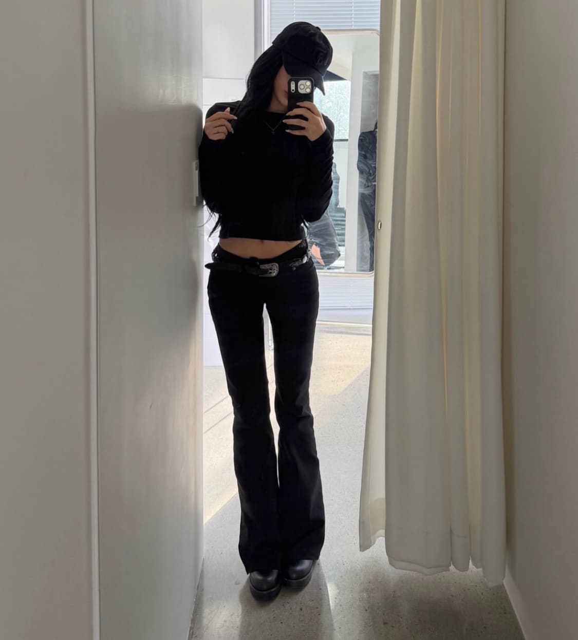 odor 오도어 코튼 로우진 블랙 새상품 상품이미지1