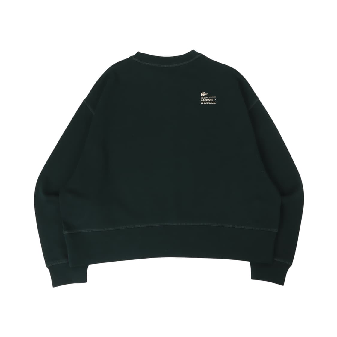 라코스테 우먼스 그린 오버사이즈핏 크롭 맨투맨 상품이미지5