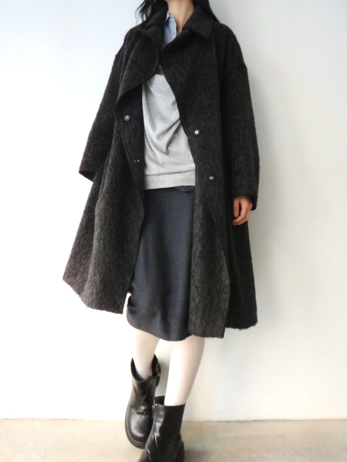 SYSTEM mohair wool coat / grey 상품이미지7