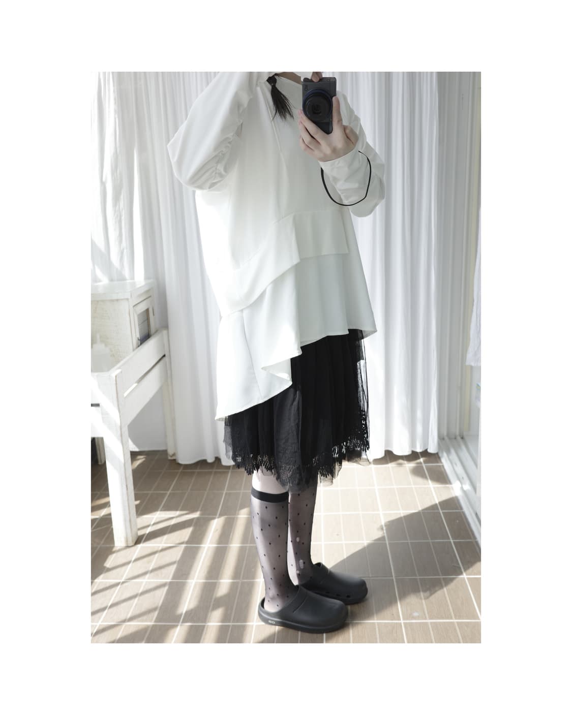 Black sha skirt 상품이미지3