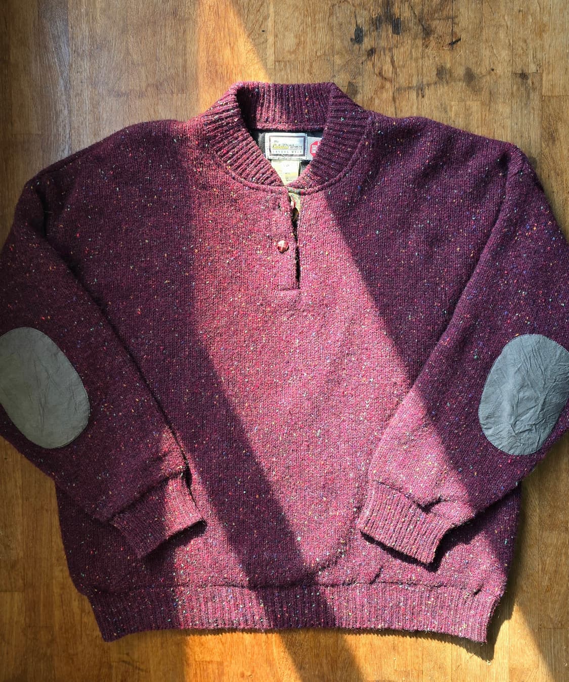 빈티지 버건디 니트 L  상품이미지1