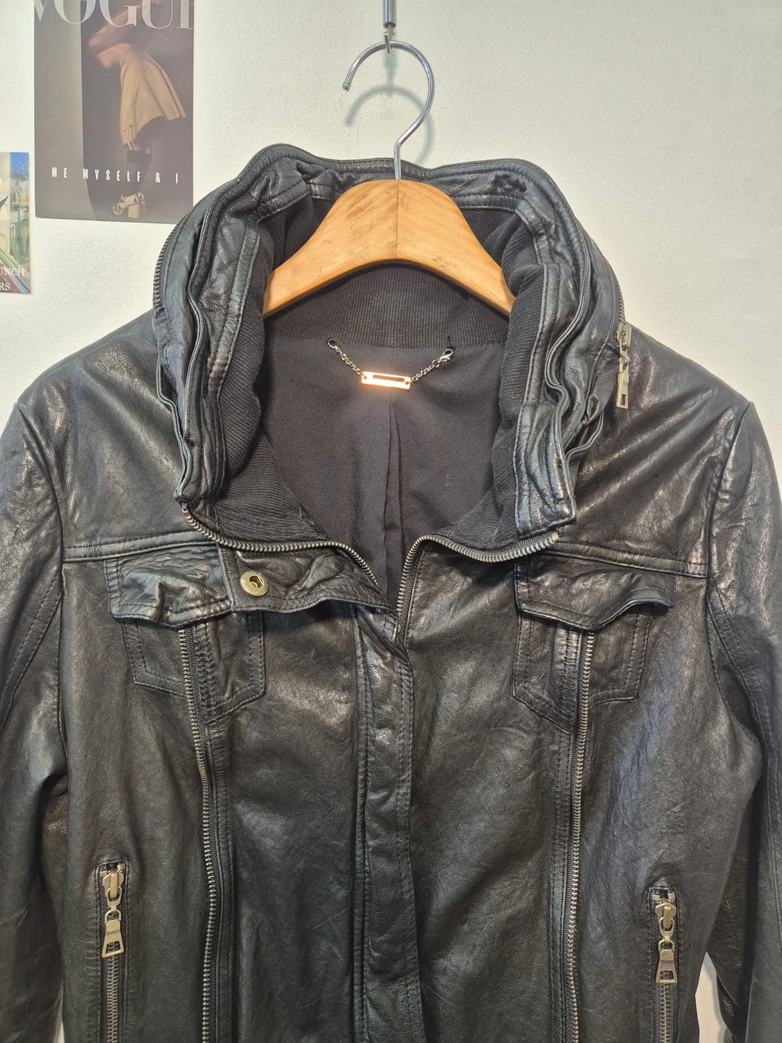 부드러운 양가죽 블랙 자켓  88
사이즈  상품이미지3