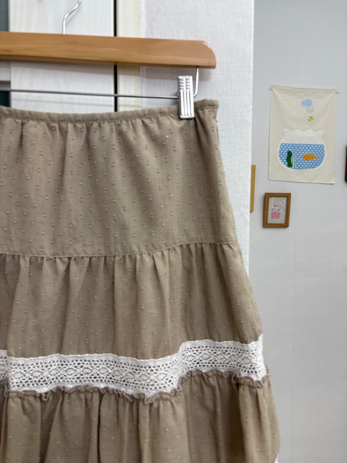 베이지 도트 미니 스커트 상품이미지6