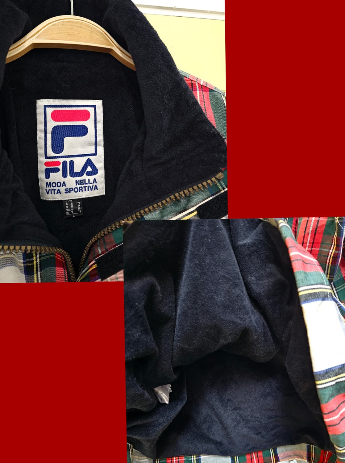 FILA 타탄체크 기모 아노락 상품이미지4