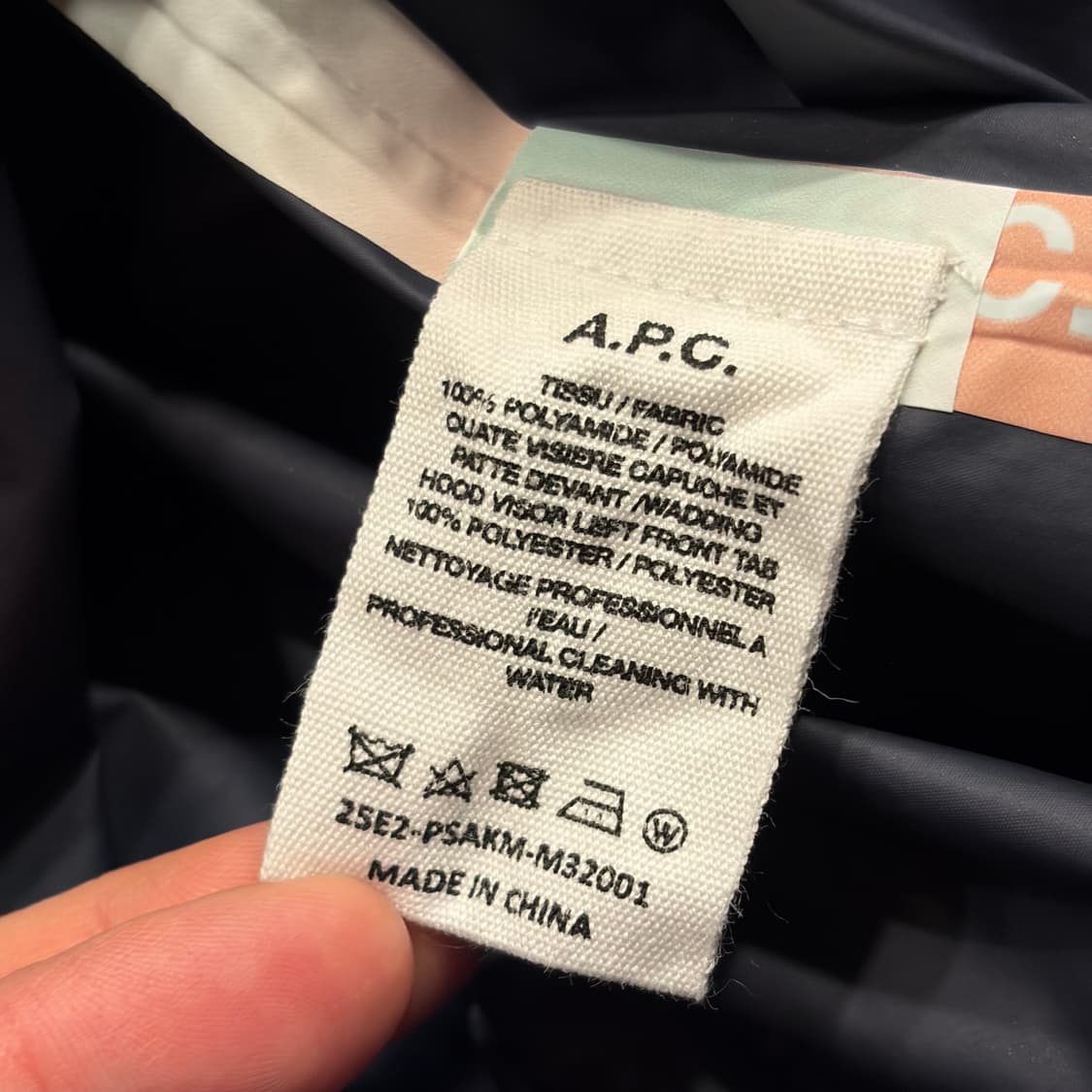 [XS] A.P.C 아페쎄 x 아식스 후드 바람막이 네이비 C352 상품이미지9