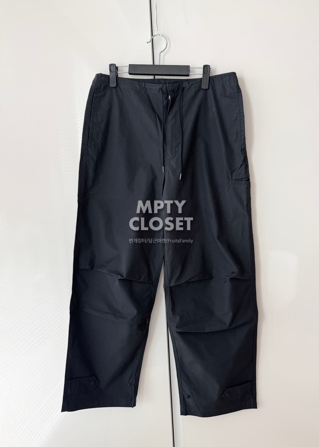 [M] 유니클로U 와이드 파라슈트 팬츠 다크그레이 상품이미지2