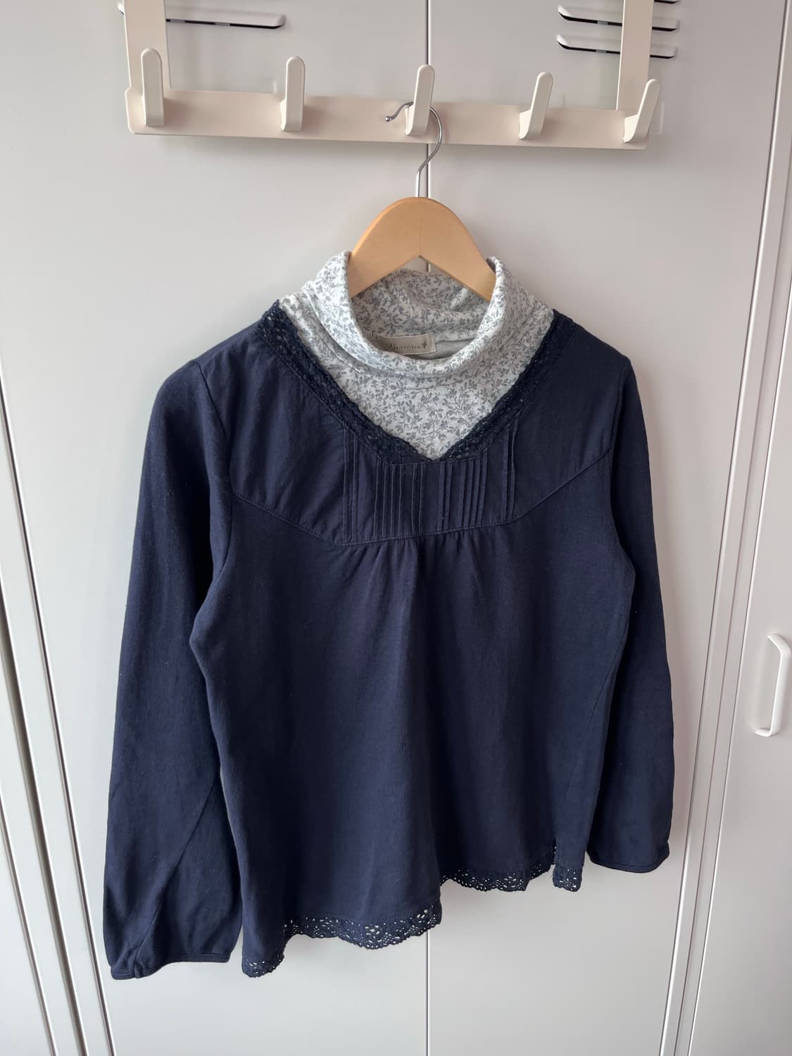 잔꽃 레이어드 목폴라 긴팔 롱 슬리브 상품이미지6