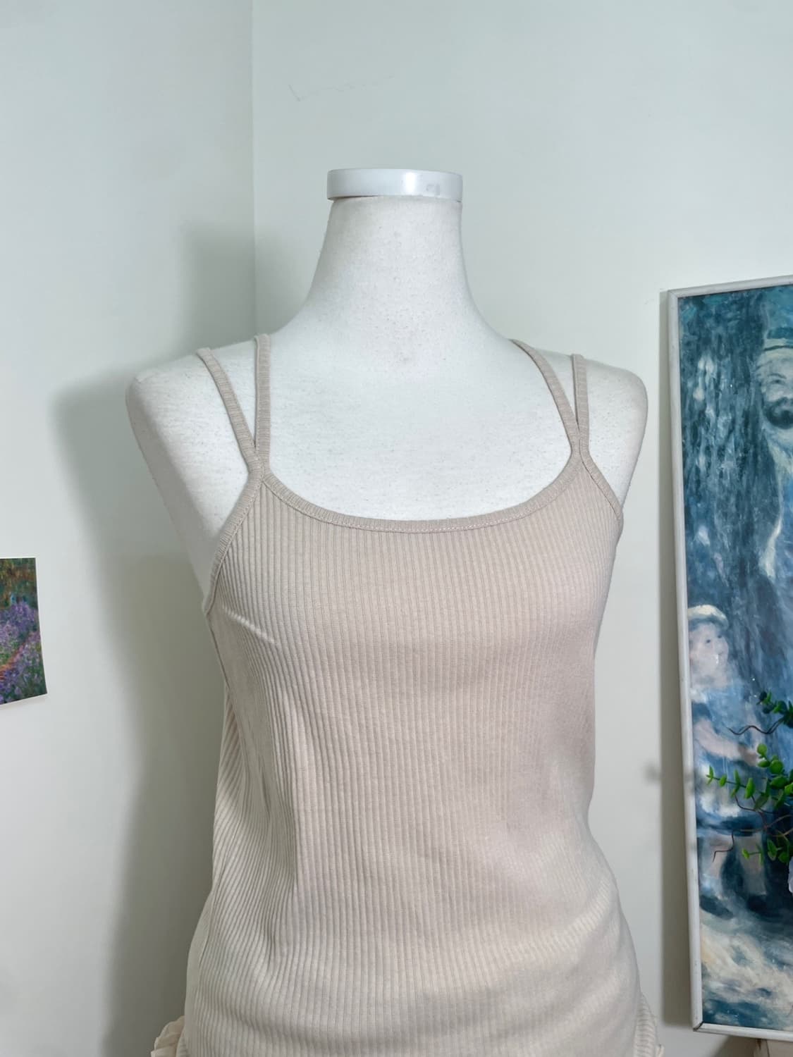beige inner sleeveless&shirring v-neck k 상품이미지9