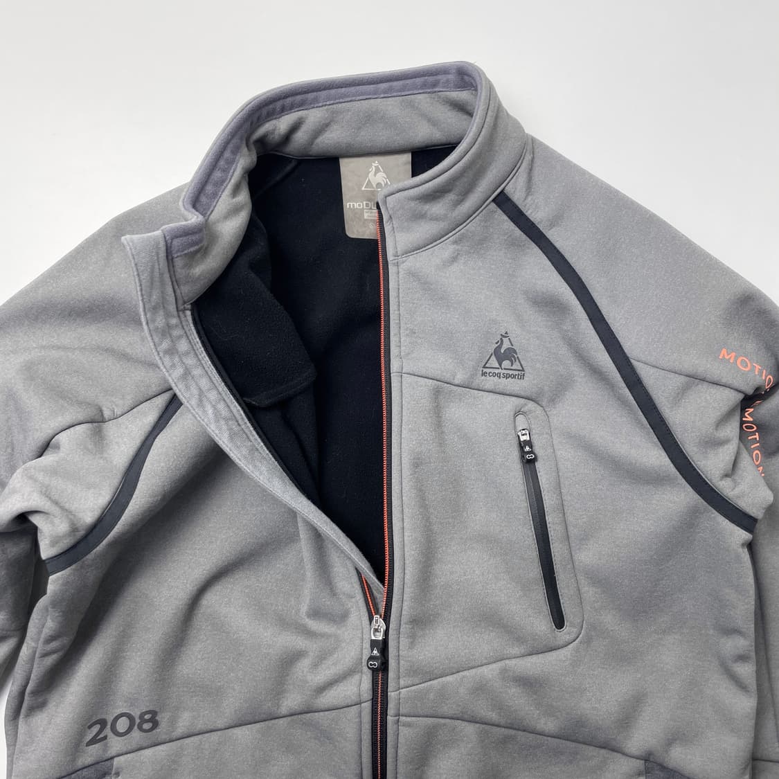 [중고] 르꼬끄 스포르티브 푸조 기모 집업 그레이 100 상품이미지4