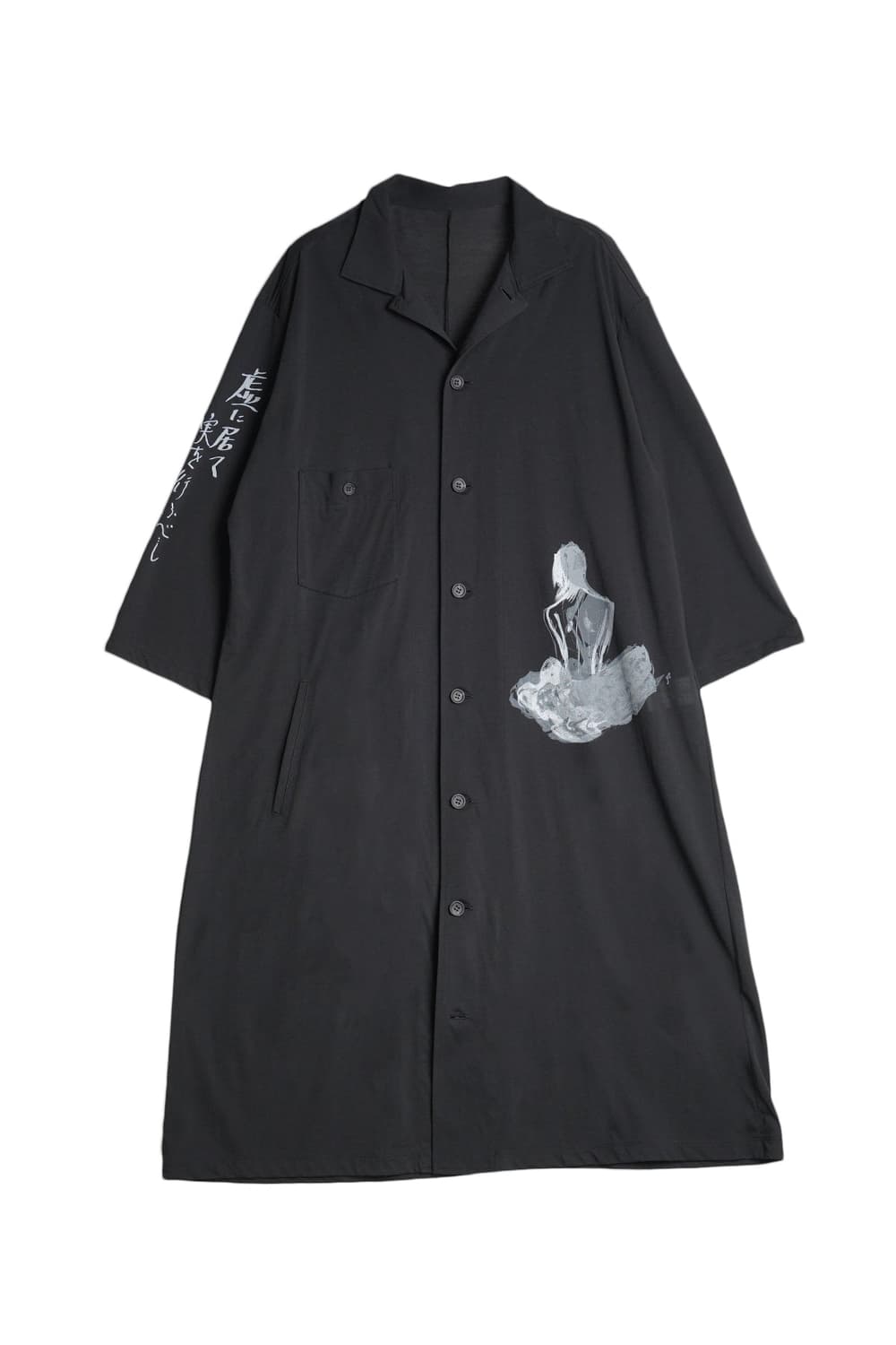 새상품 요지야마모토 스탠드 프린팅 롱 블라우스 2사이즈 상품이미지8