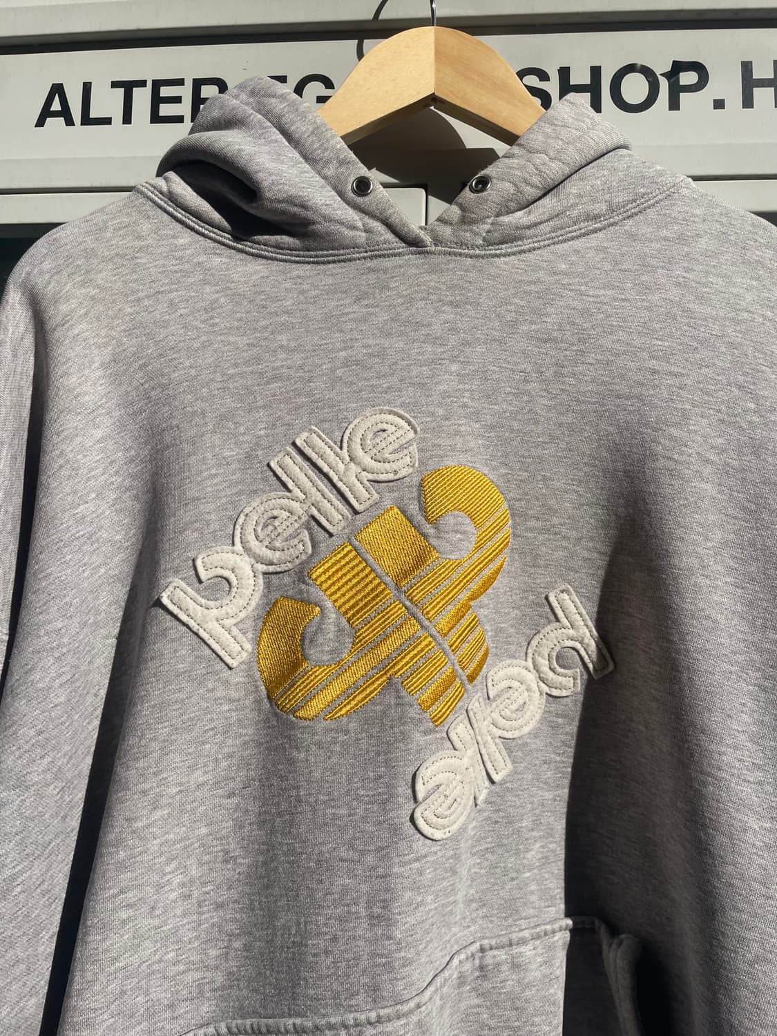 Pelle Pelle big logo grey hoodie 상품이미지6