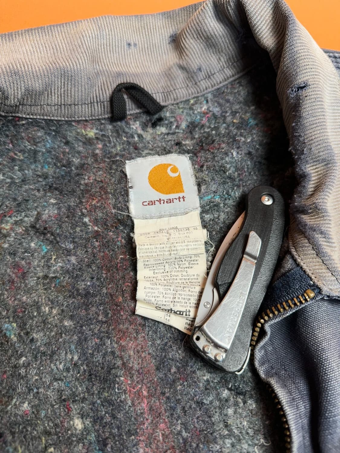 칼하트 J97 디트로이트 커스텀 자켓 블랙 상품이미지6