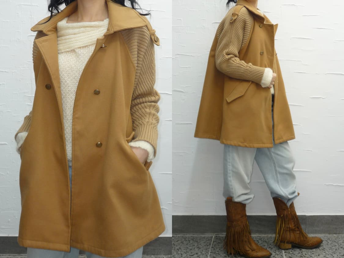 Camel knit coat 상품이미지1