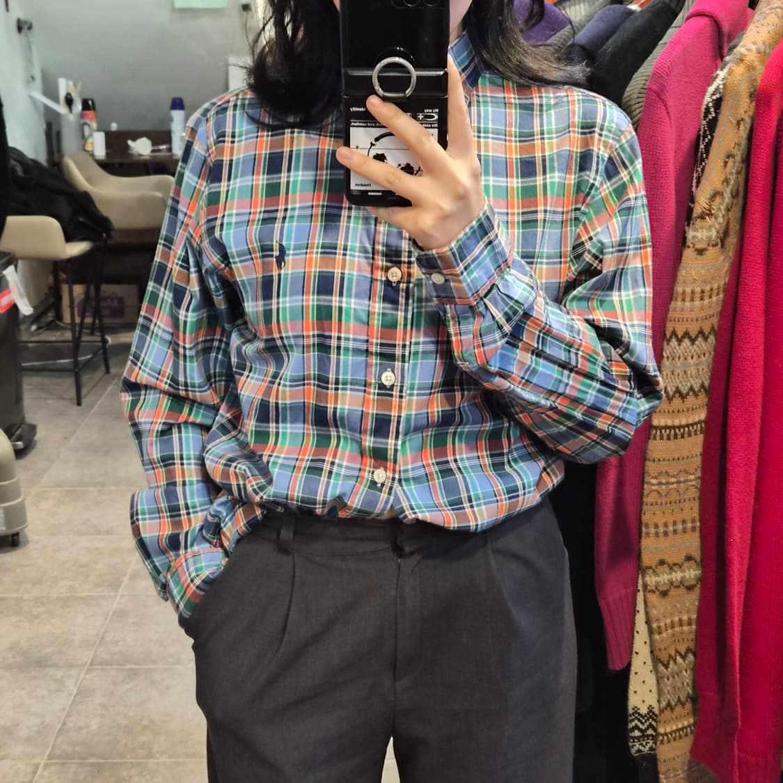 [NO.9] 랄프로렌 당근 체크 셔츠 상품이미지3