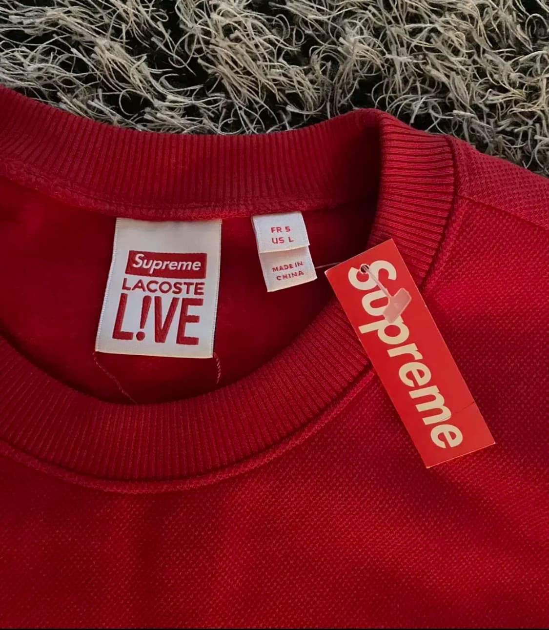 Supreme 슈프림 라코스테 크루넥 스웨트셔츠 L 상품이미지3