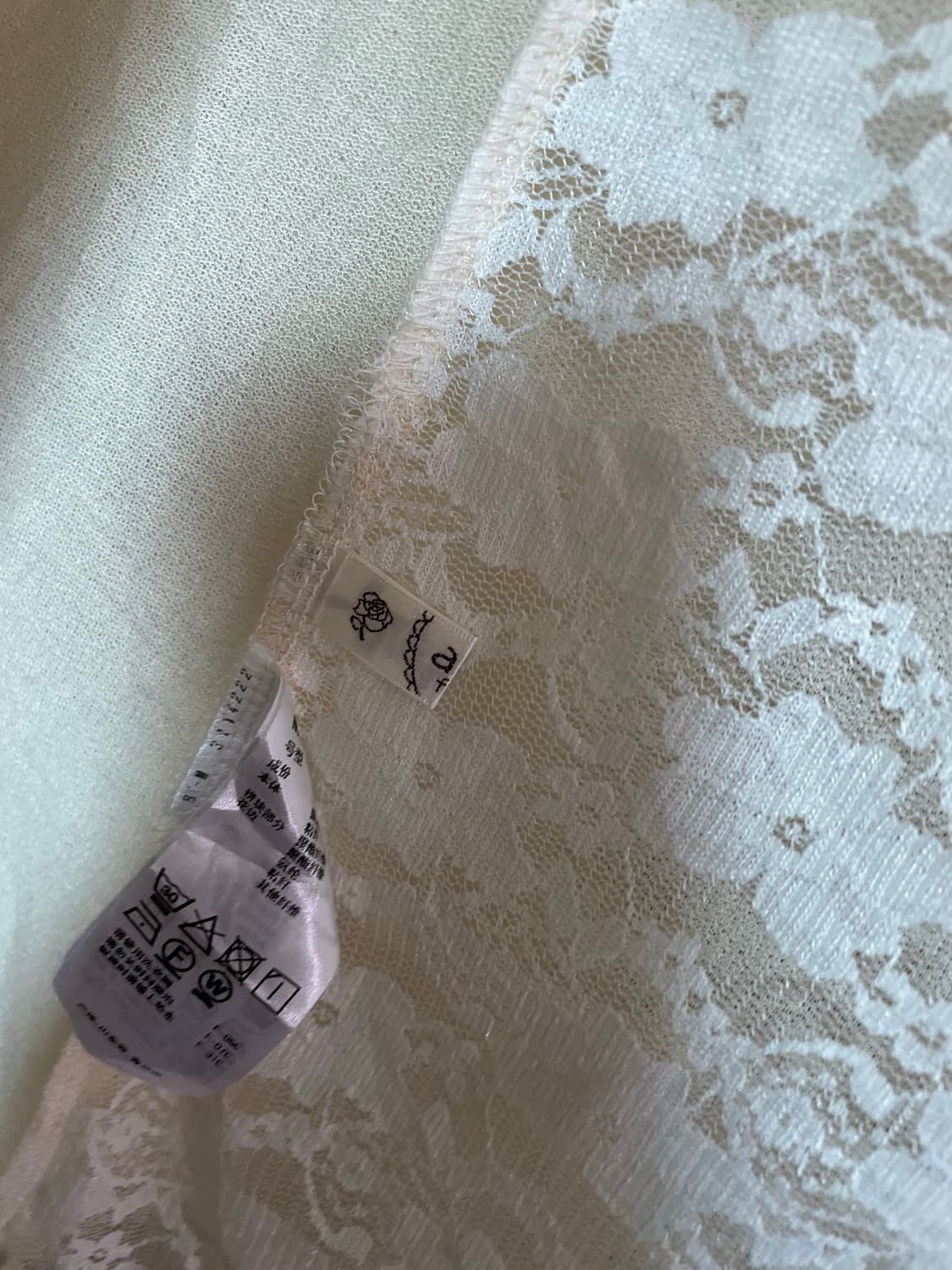 엑시즈팜 레이스 레몬 배색 롱 가디건 상품이미지3