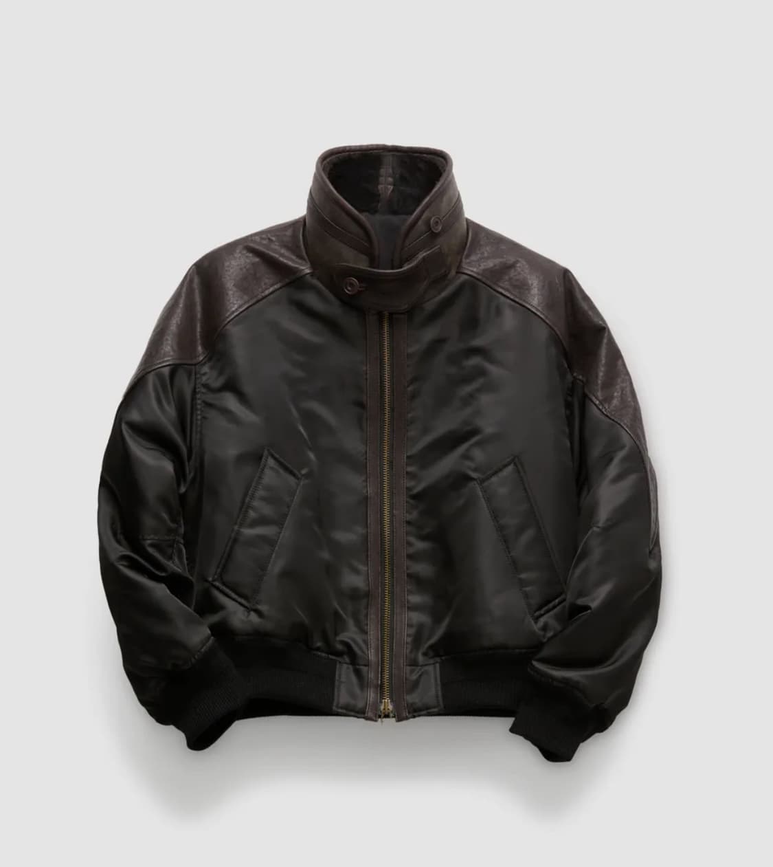 쿠어 하이넥 시어링 믹스드 MA-1 점퍼 XL 새상품 상품이미지1