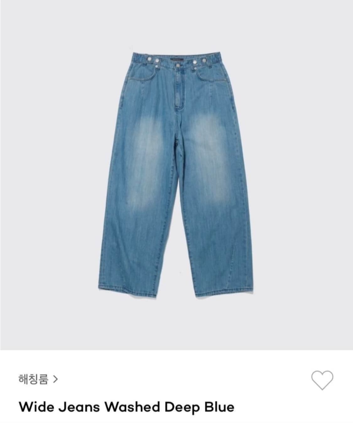 (4) 해칭룸 와이드 데님 빈티지 워시드 블루 상품이미지1