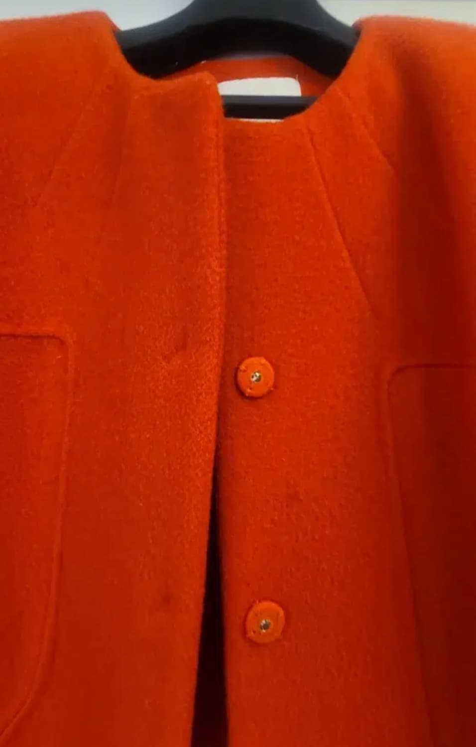 비비드한 다홍색 Ecole de Paris 울 핸드메이드 자켓입니다 상품이미지9