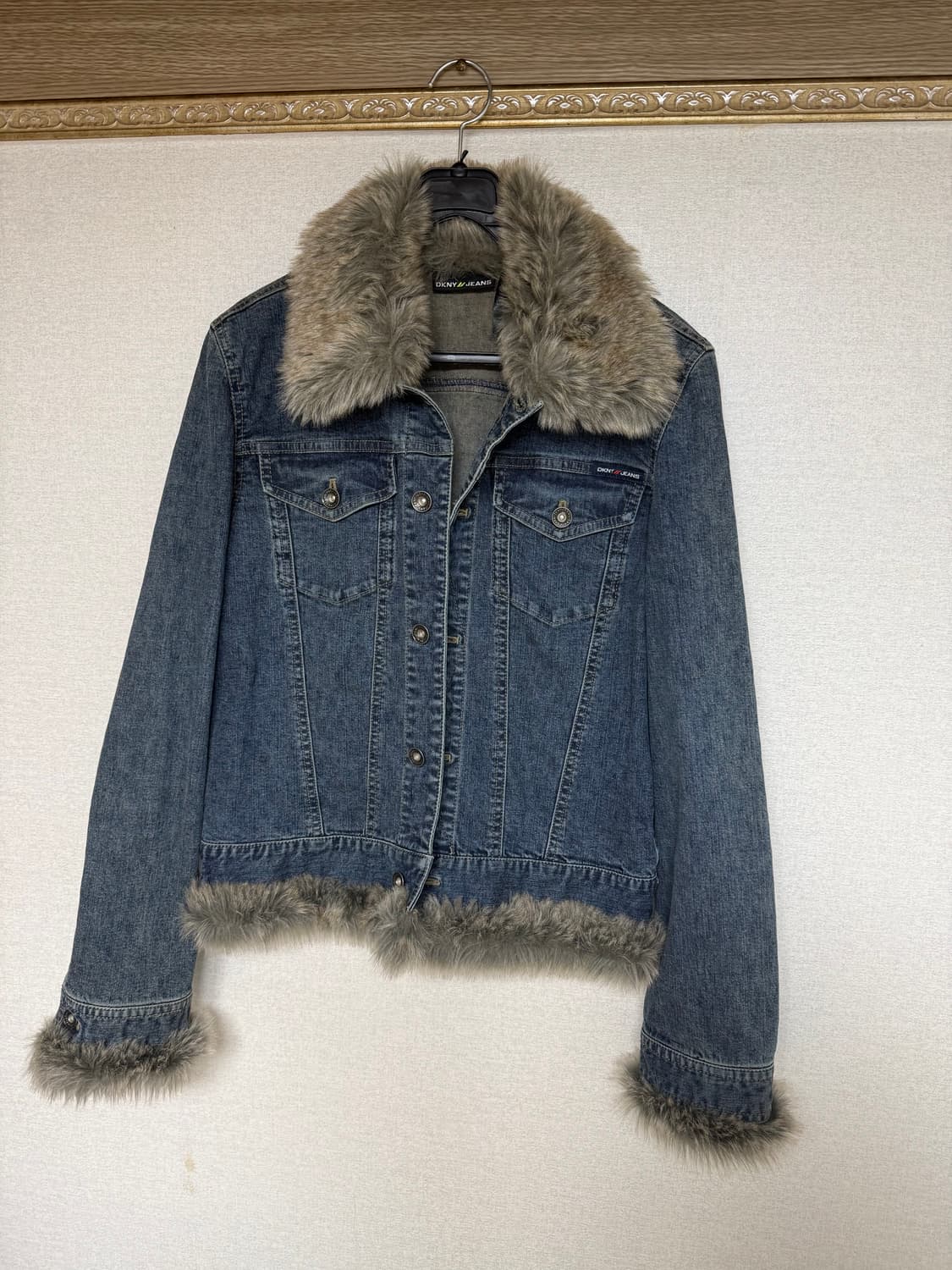 Dkny 데님 자켓 데님 퍼트리밍 자켓 상품이미지1