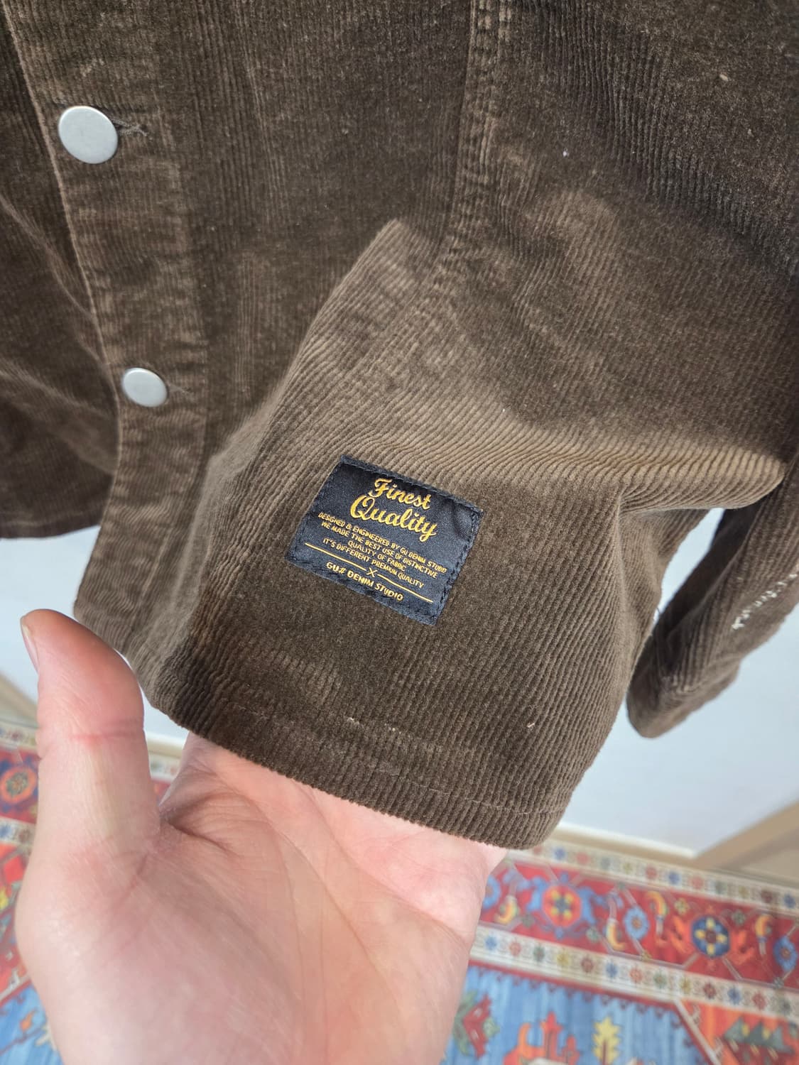 Gu 레터링 옆트임 코듀로이 셔츠자켓 100 상품이미지7