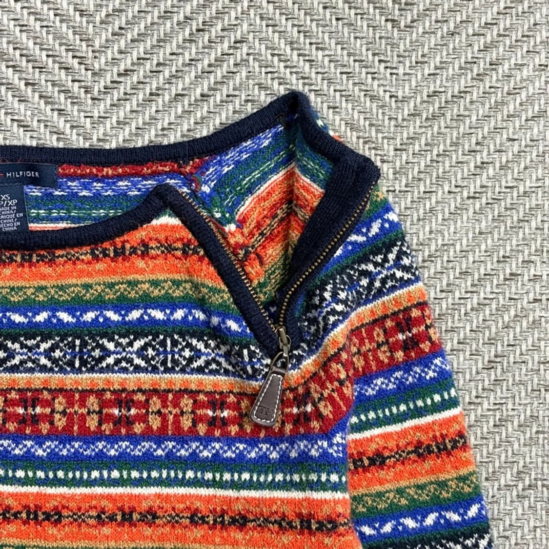 타미힐피거 페어아일 넥지퍼 니트 v1708 상품이미지5