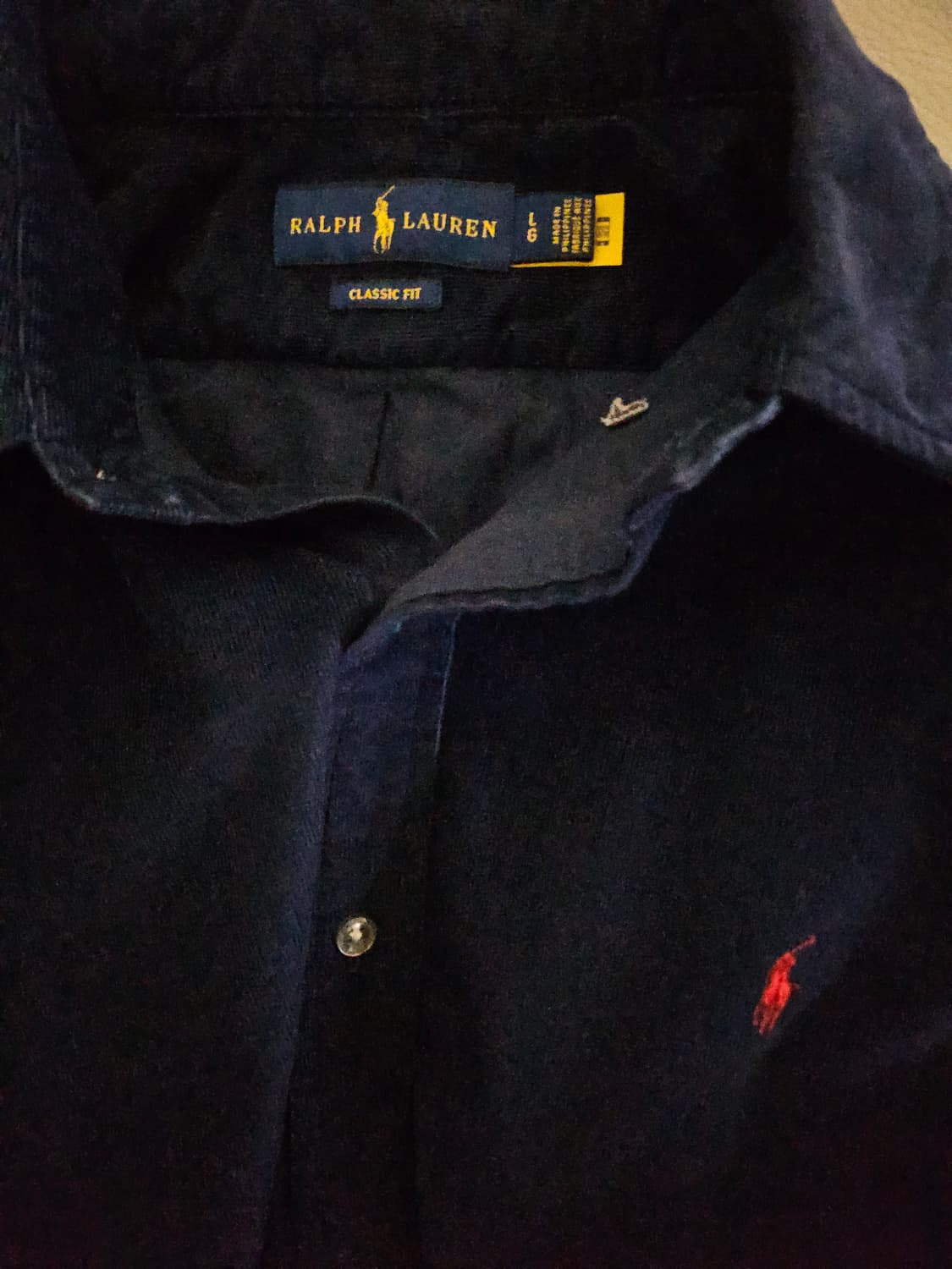 [거의 새것] 폴로 랄프로렌 코듀로이 네이비 셔츠 남방 클래식 L 상품이미지2