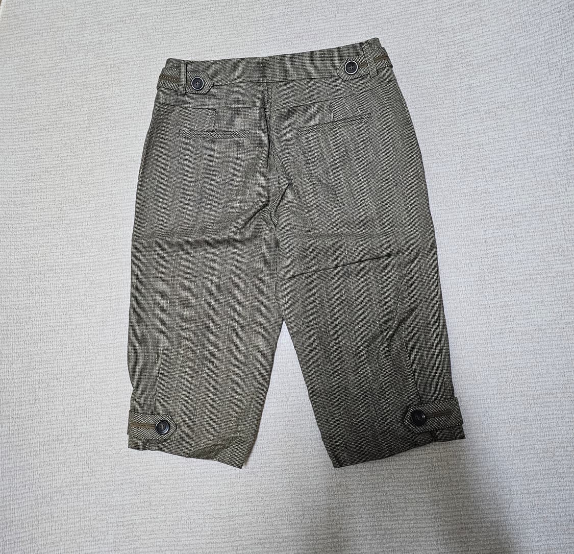 크로커다일 반짝이 그레이체크 7부모바지  27 새거수준  상품이미지3