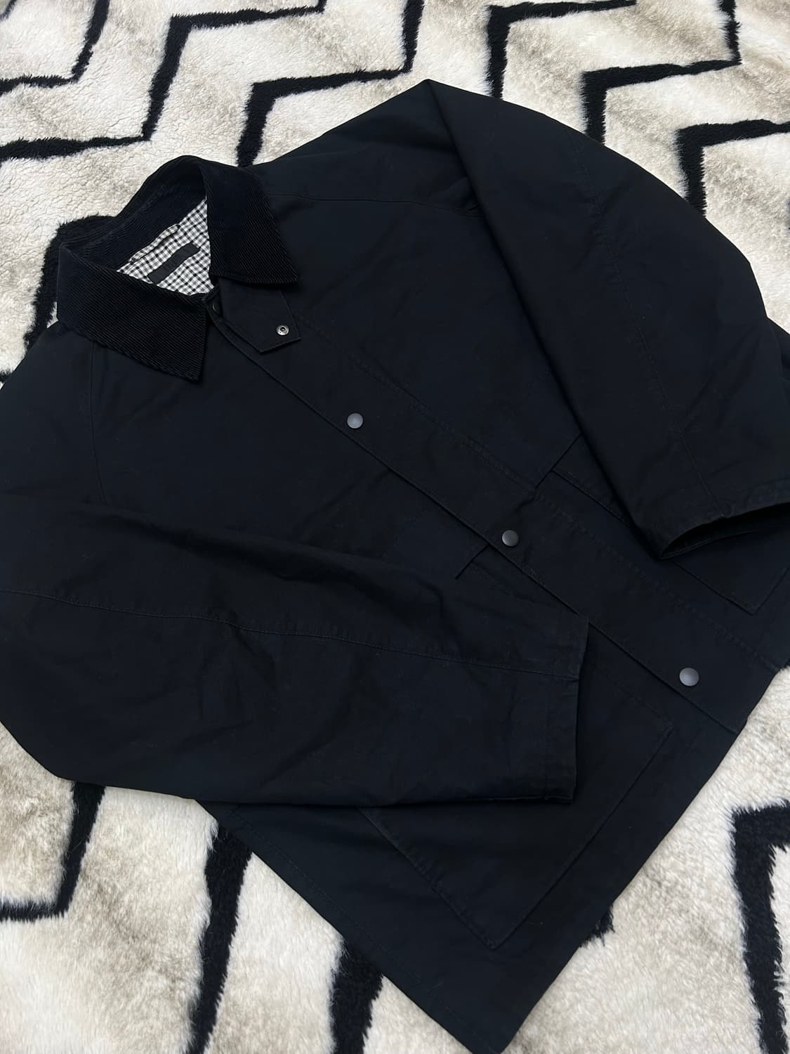 [XL]유니클로 유틸리티 쇼트 블루종/블랙 상품이미지1