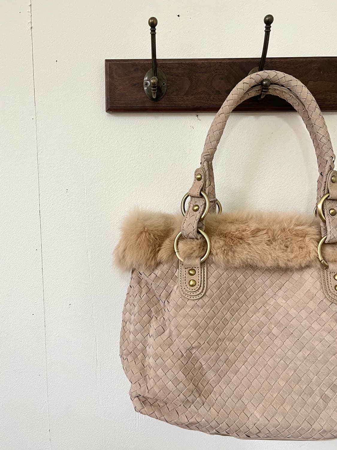 Crea mure 레더 크림 퍼 백 상품이미지2