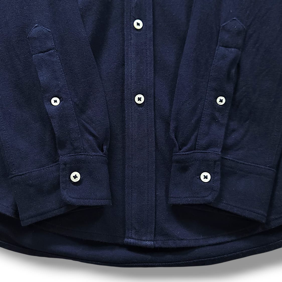 [L] 폴로 네이비 페더웨이트 메시 헨리넥 긴팔셔츠 상품이미지7