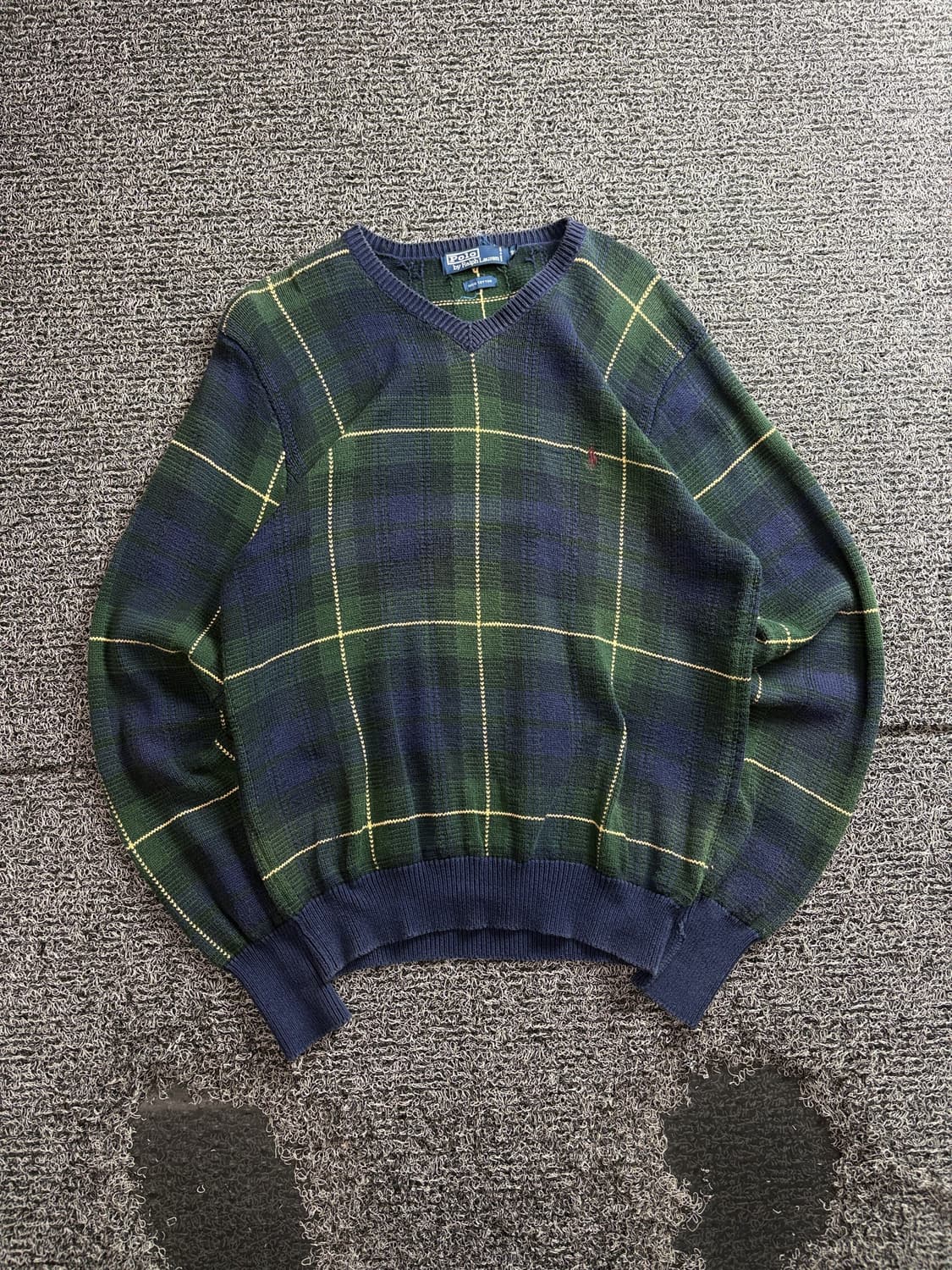 폴로 랄프로렌 포니로고 블랙 와치 체크 스웨터 4020 상품이미지2