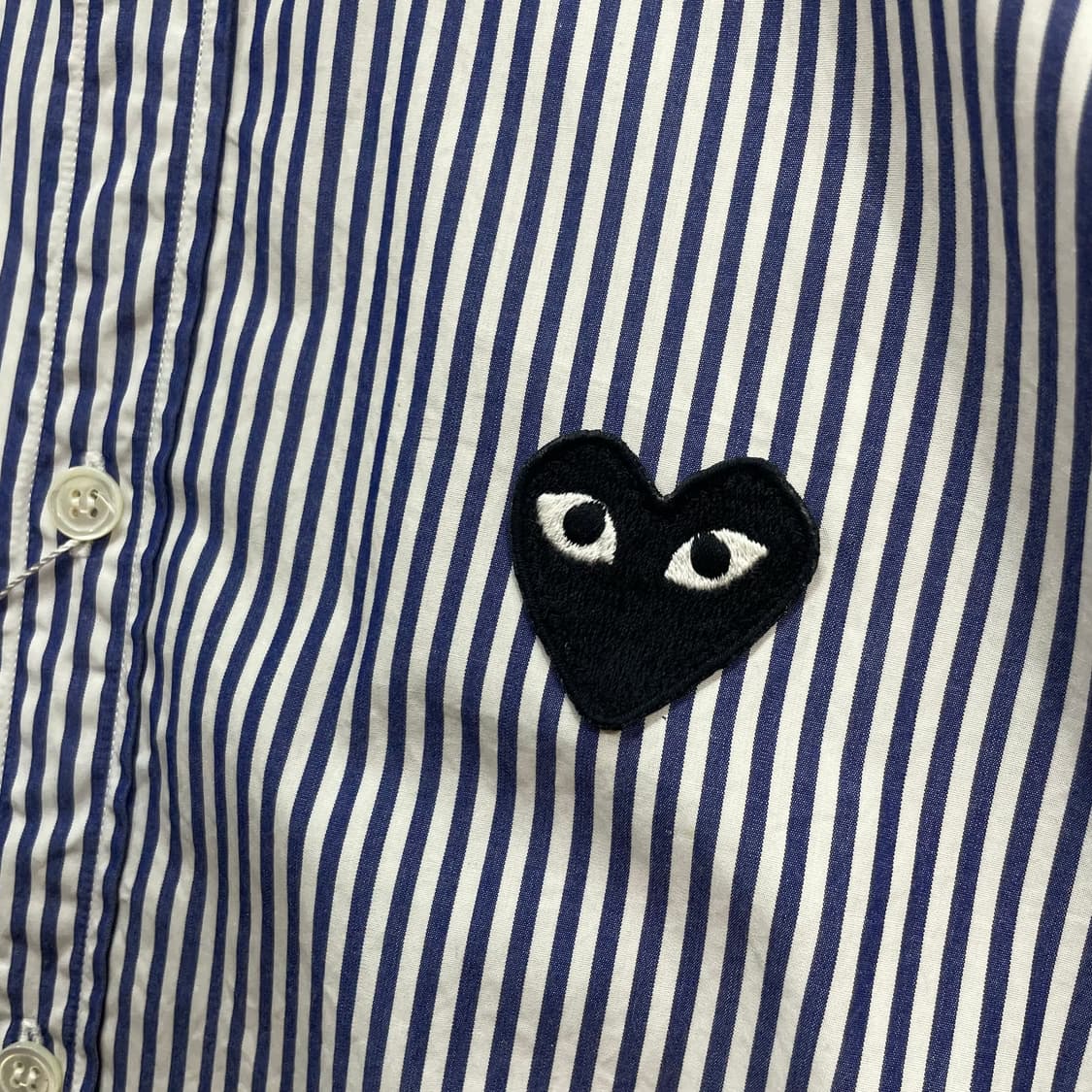 CDG Play Stripe Heart Shirt 상품이미지5