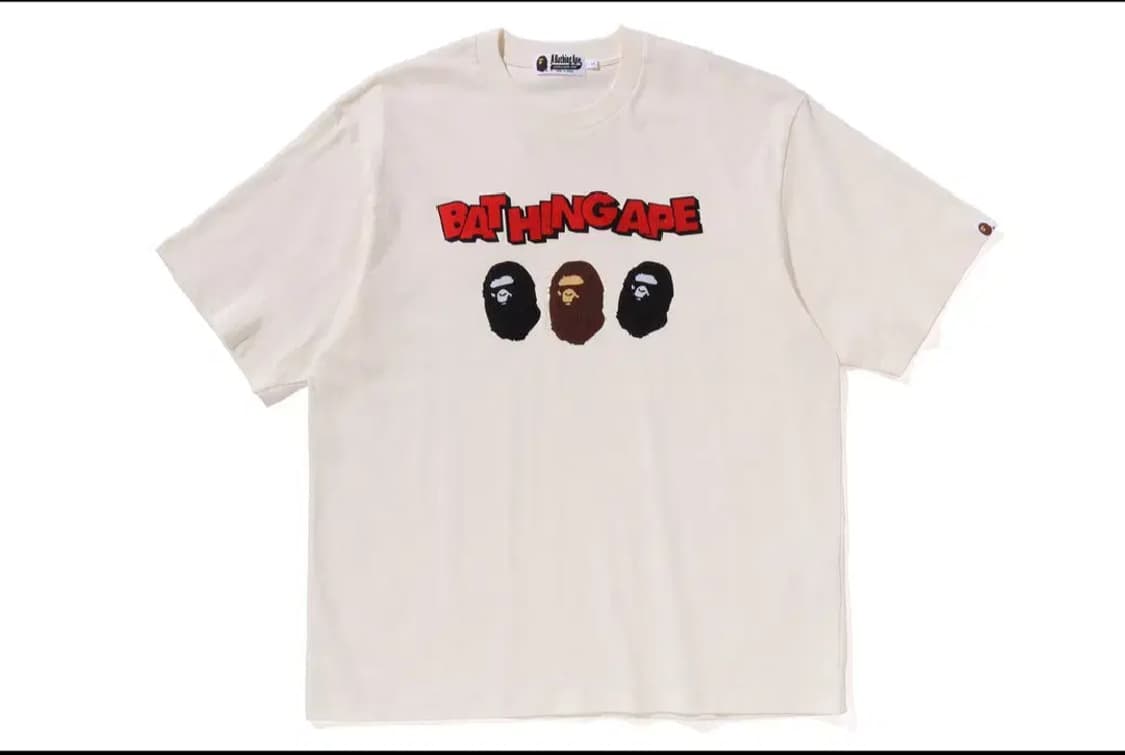 [M] 베이프 반팔 릴렉스드핏 트리플 에이프 헤드 상품이미지1