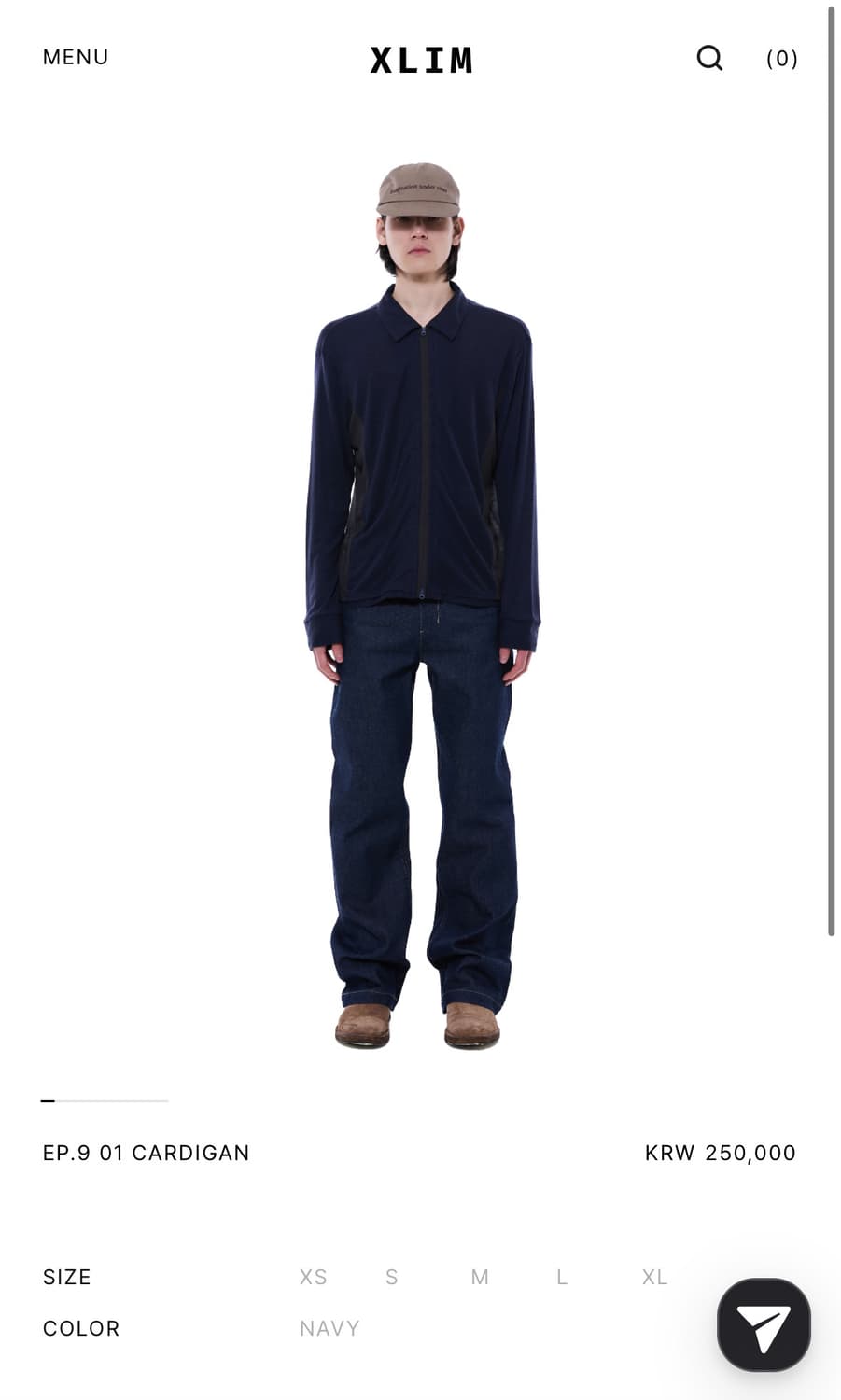 Xlim ep9 01 CARDIGAN NAVY(XS) 가디건 네이비 상품이미지1